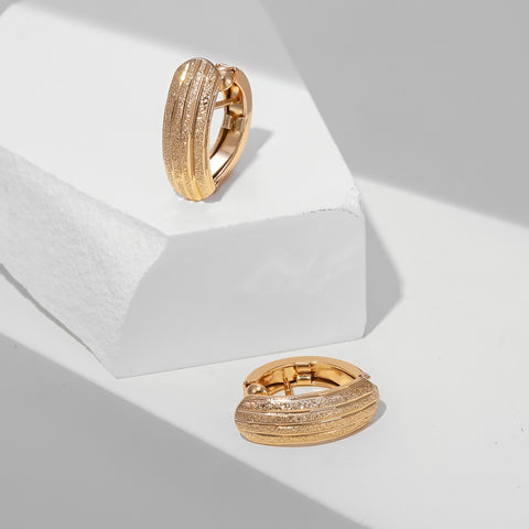 Aurevina Semi Wide Hoop Earrings